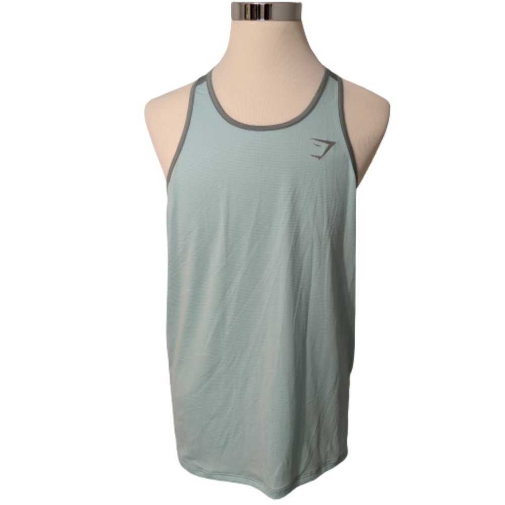 Gymshark Bue and Gray Racerback Tank